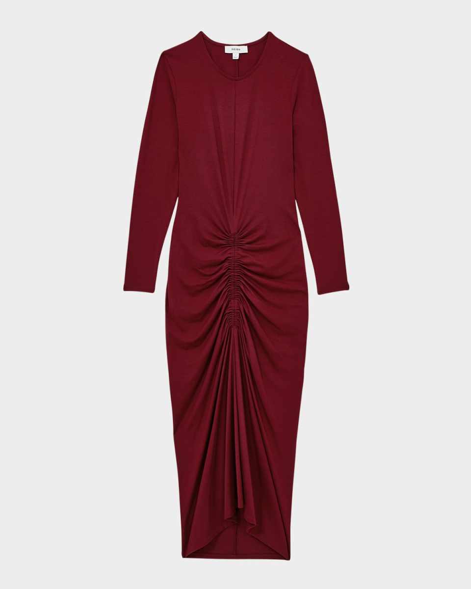 Ginny Ruched Bodycon Midi Dress